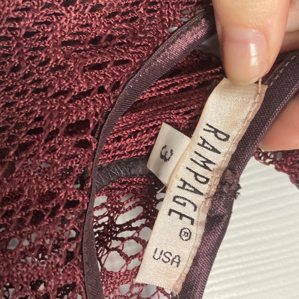 Burgundy lace maxi dress - Picture 3 of 3